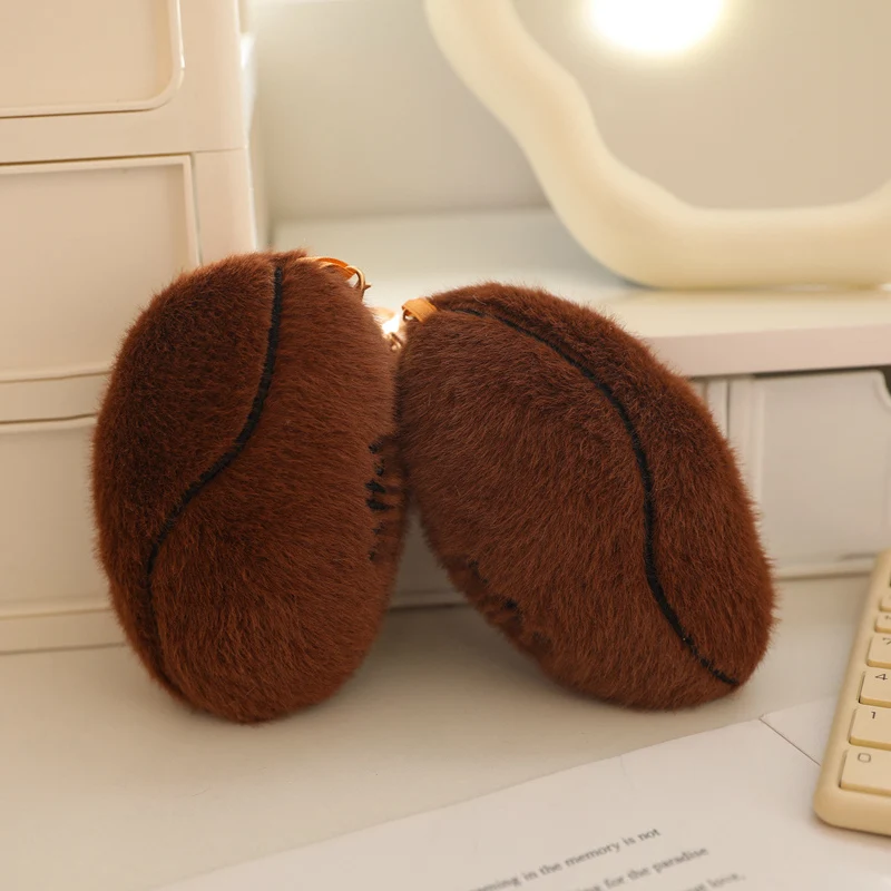 Simulation 13/50cm Coffee Bean Plushies Doll Pendant Soft Stuffed Plant Lifelike Coffee Bean Pillow Sofa Chair Cushion Home Deco highly elastic soft rubber foot pads furniture foot pads coffee table sofa table foot pads chair protective non slip foot pads