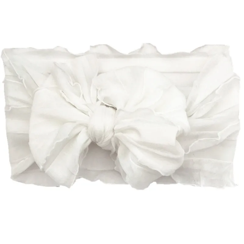 Oversize Lace Bow Baby Headband Wide Soft Flower Silk Hairband for Girl Headwear Children Bow Knot Turban Newbor Infant Headwrap baby stroller accessories Baby Accessories