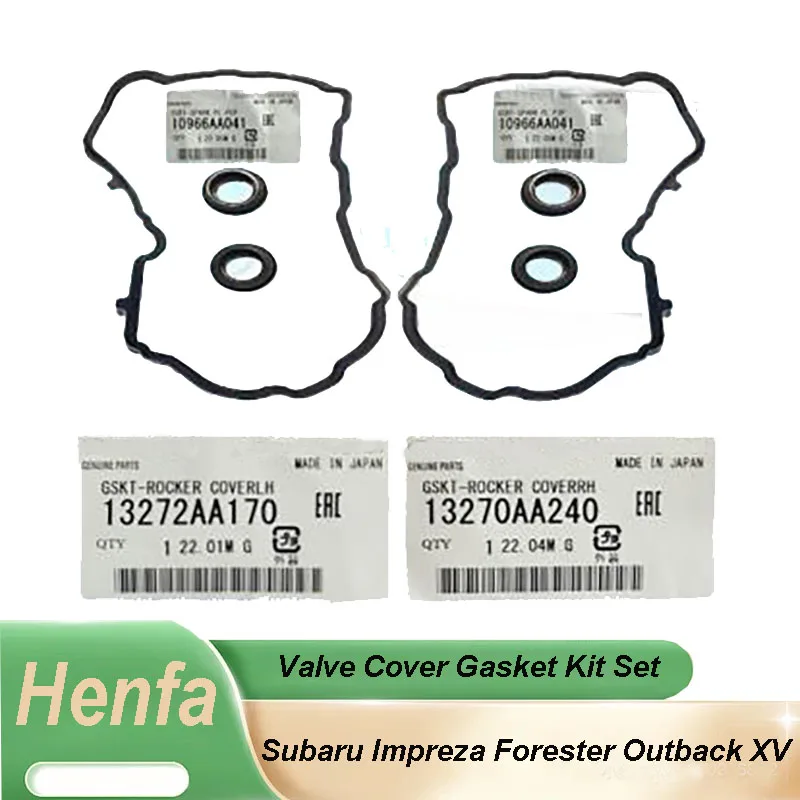 Henfa Genuine Valve Cover Gasket Kit Set 13272AA170 13270AA240 10966AA040 For Subaru Impreza Forester Outback XV