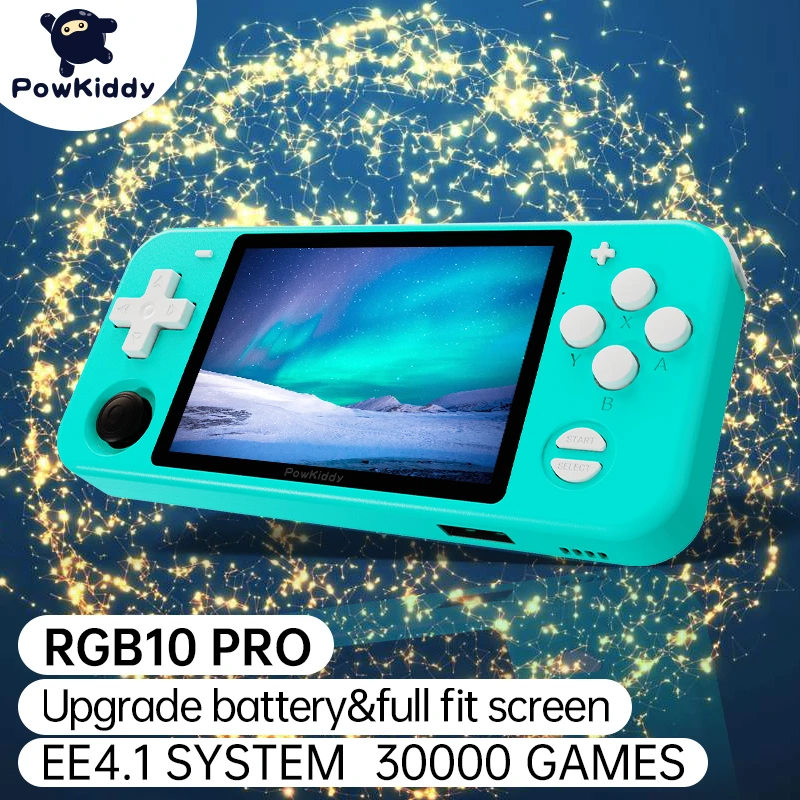 POWKIDDY RGB10Pro Open Source System Handheld Game Console RK3326 Chip 3.5 "Full Fit IPS Screen 3500mAh 3D Rocker Retro Game