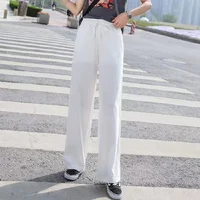 Plus size Women Ankle-Length Wide Leg Pants Casual Summer Solid Elastic Waist Loose Ice Silk Pants Spring Summer Female Trousers - Image 6