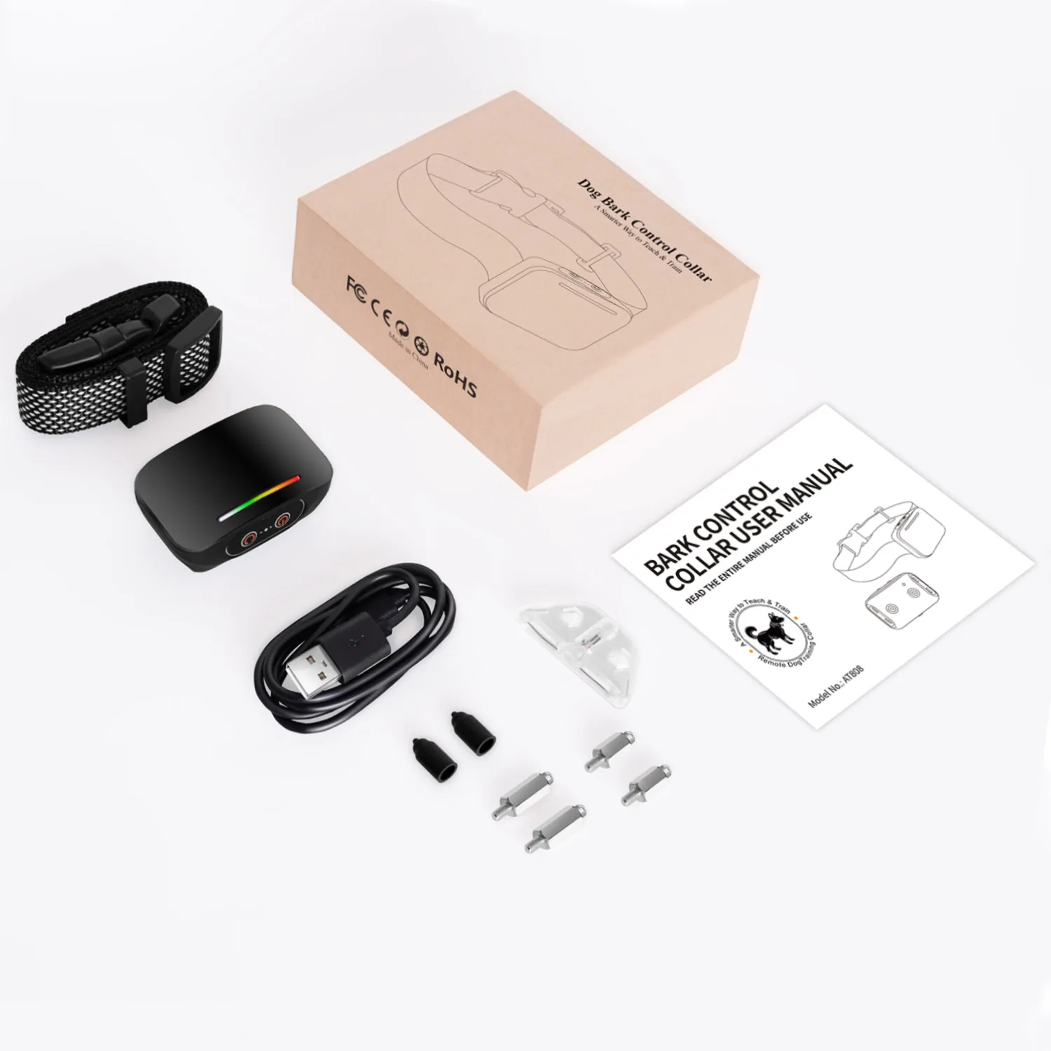 Электрический ошейник для собак, водонепроницаемый тренировочный ...