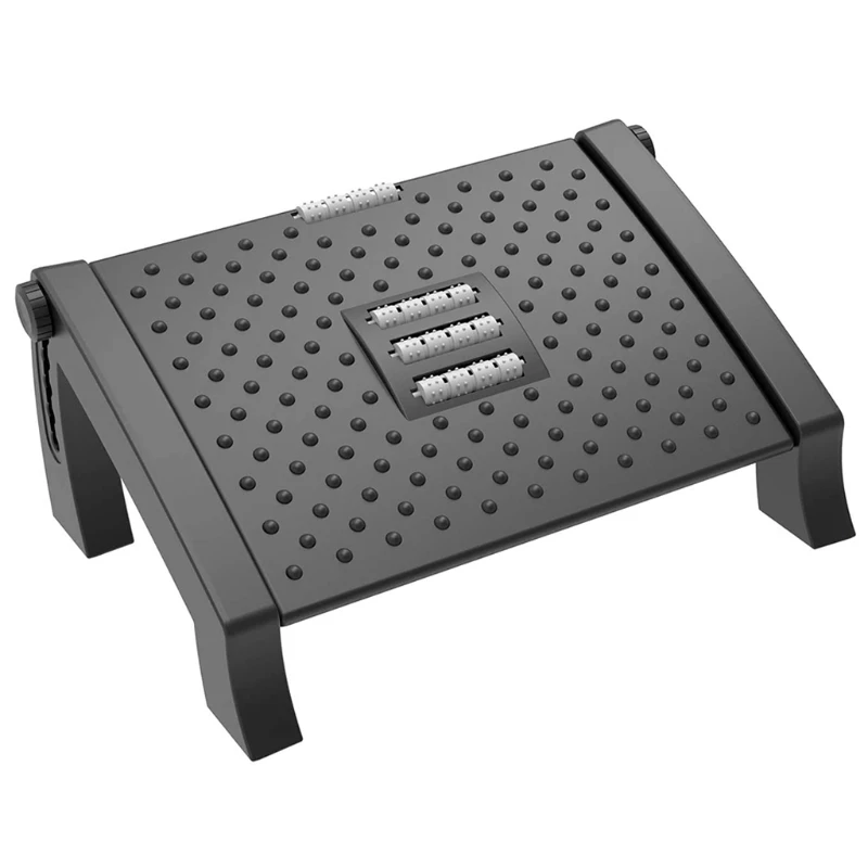 Mount-it! Footrest With Massaging Bead, Adjustable Height And Tilt Office Foot  Rest Stool For Under Desk Support