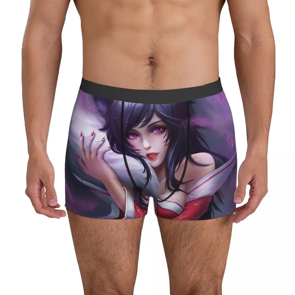 

League Ahri Underwear Legends Games 3D Pouch Hot Sale Boxershorts Pattern Boxer Brief Stretch Men's Underpants Plus Size