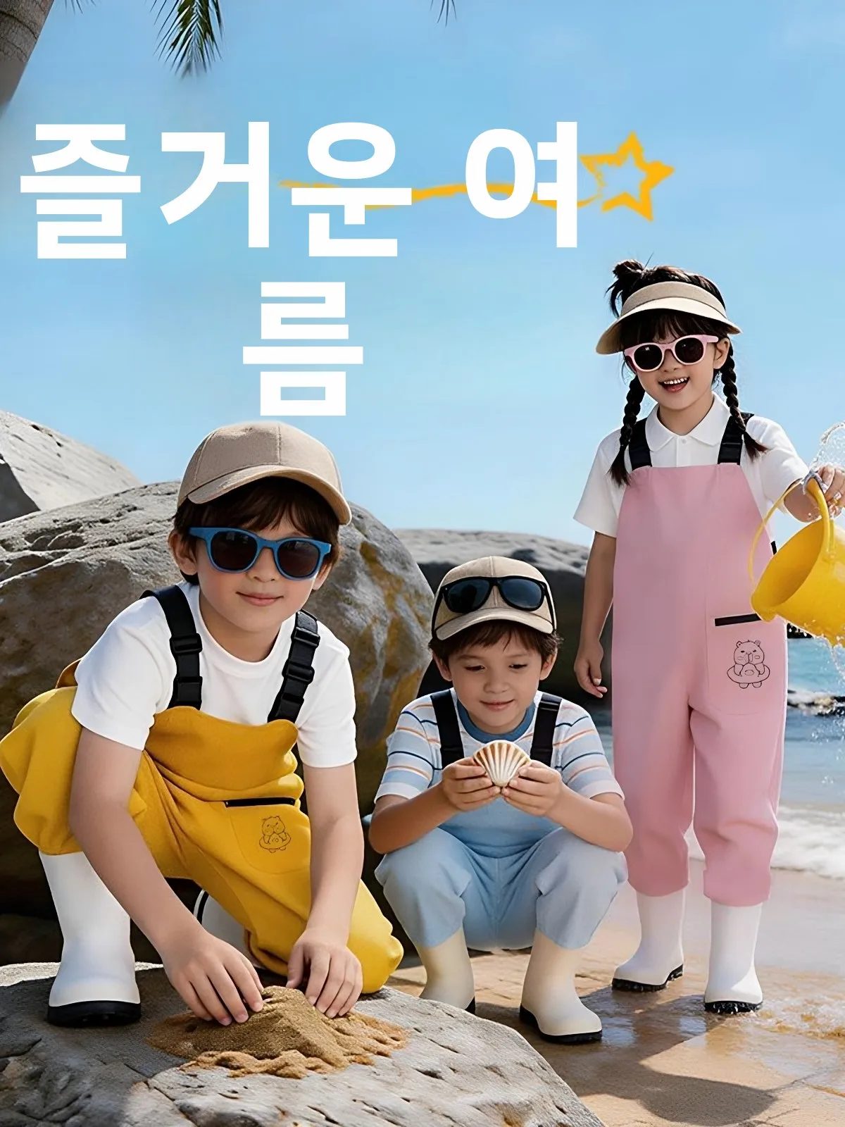 어린이 방수 작업복 물놀이 바지 계곡 횡단 낚시 잡이용 미끄럼 방지 내마모성 작업복 낚시 장비