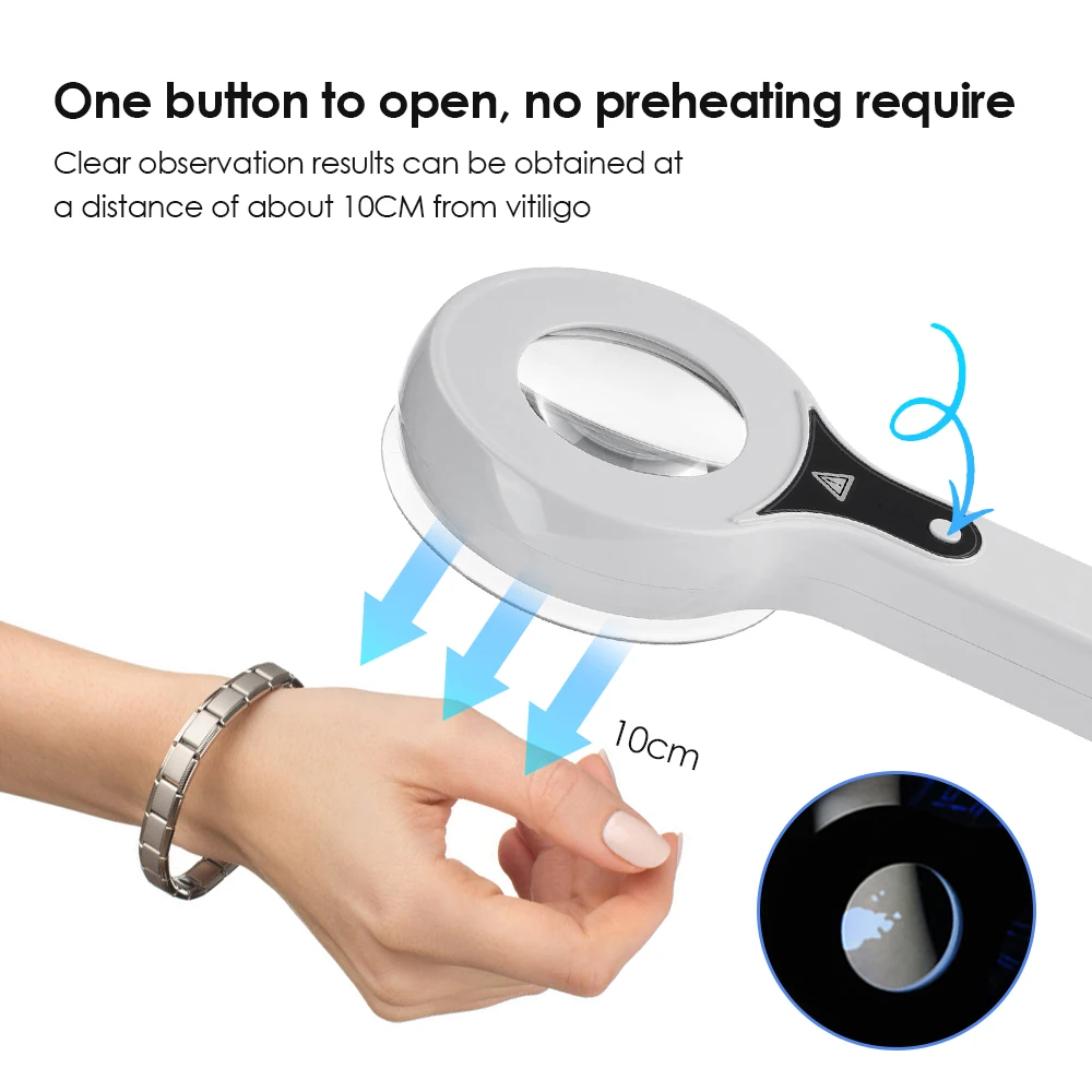 Woods Lamp Skin Analyzer For Skin UV Magnifying For Beauty Facial Testing Wood Lamp Light Skin Analysis Detection Skin Care