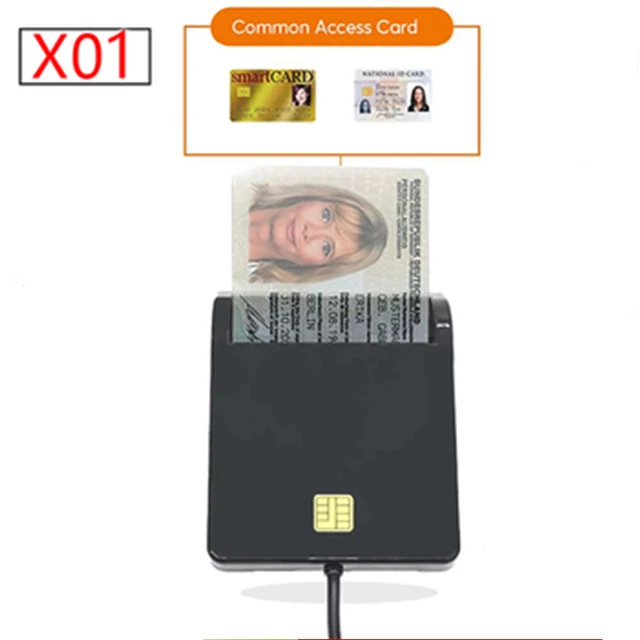 X01 USB 스마트 카드 리더 – 은행 카드 IC/ID EMV 카드 리더 Windows 7 8 10 Linux OS USB-CCID ISO 7816