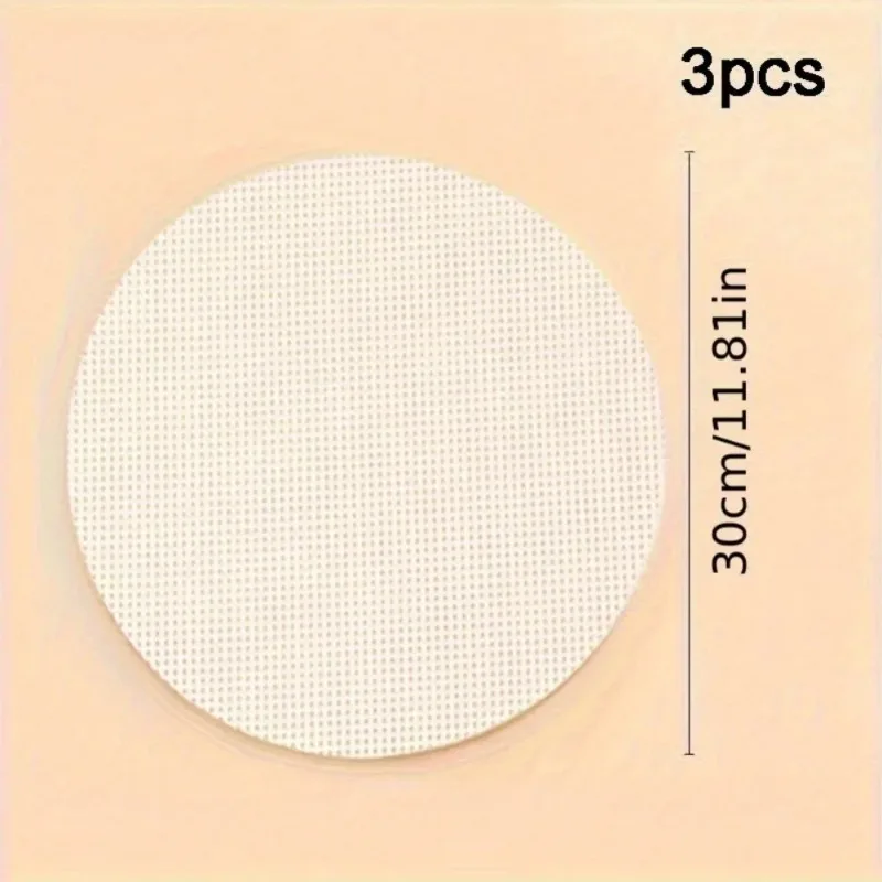 3-Pack Reusable Silicone Steamer Liners - Non-Stick Round Mats for Bamboo Steamer Cooking, Heat Resistant & Dishwasher Safe