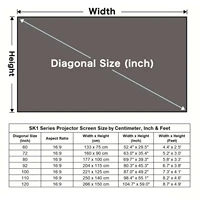 Portable Projector Screen 16:9 Foldable Projection Screens Home Cinema House Indoor Outdoor Theater 4K HD 1080P Anti Light Flat - Image 6