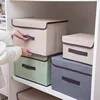 WBBOOMING 2 Size Fold Non-woven Fabric Storage Box Home Supplies Clothing Underwear Sock And Kid Toy Storage Organizer Cosmetics 4