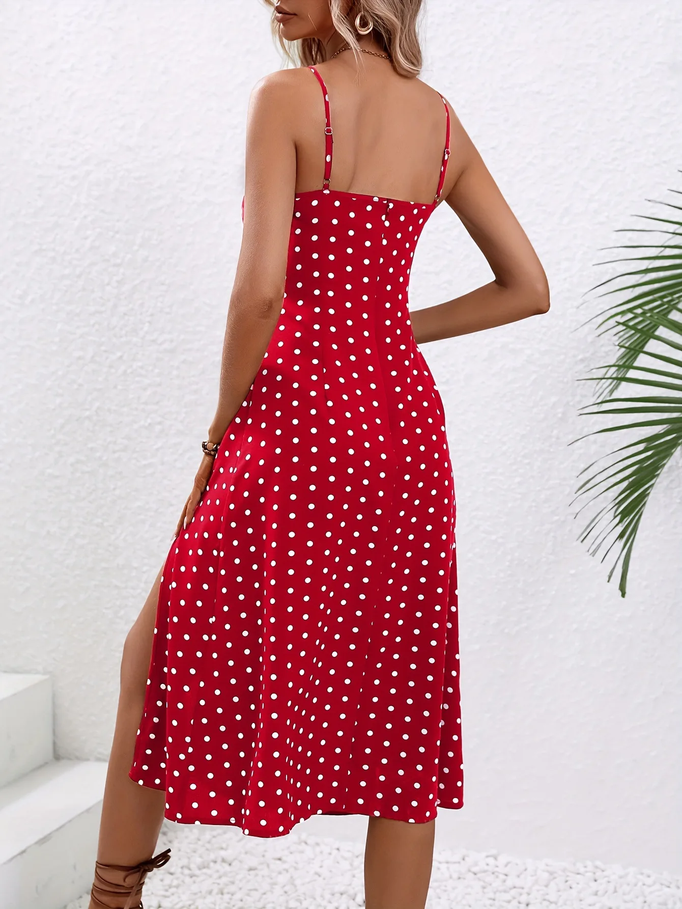 Flower Print Spaghetti Strap Dresses Women Spring Summer New Backless Bodycon Sleeveless Slit Dress Lady Vacation Style Vestidos
