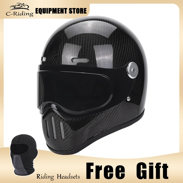 Genuine Carbon Fiber Motorcycle Helmet
