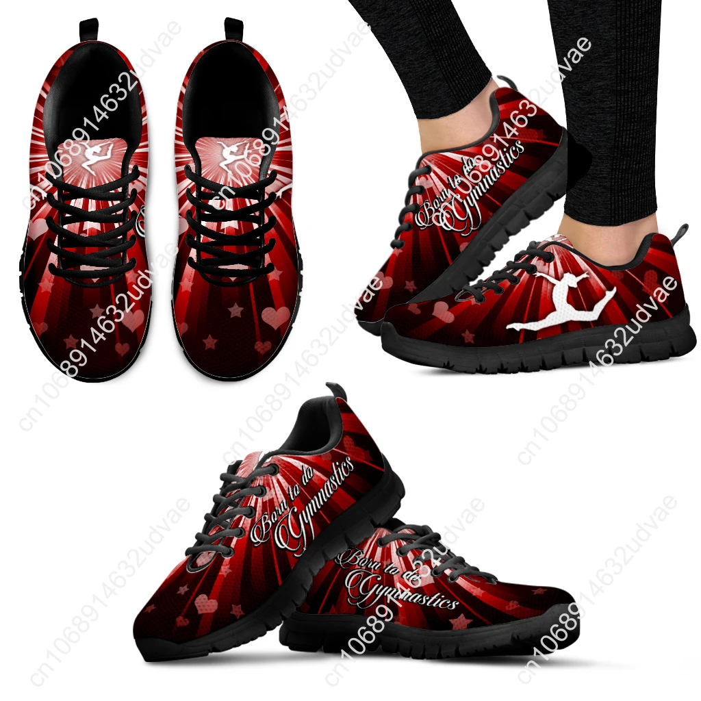 Yellow And Black Color Contrast Design Line Dance Sneakers Comfortable Breathable Shoes Knitted Shoes Zapatos Planos