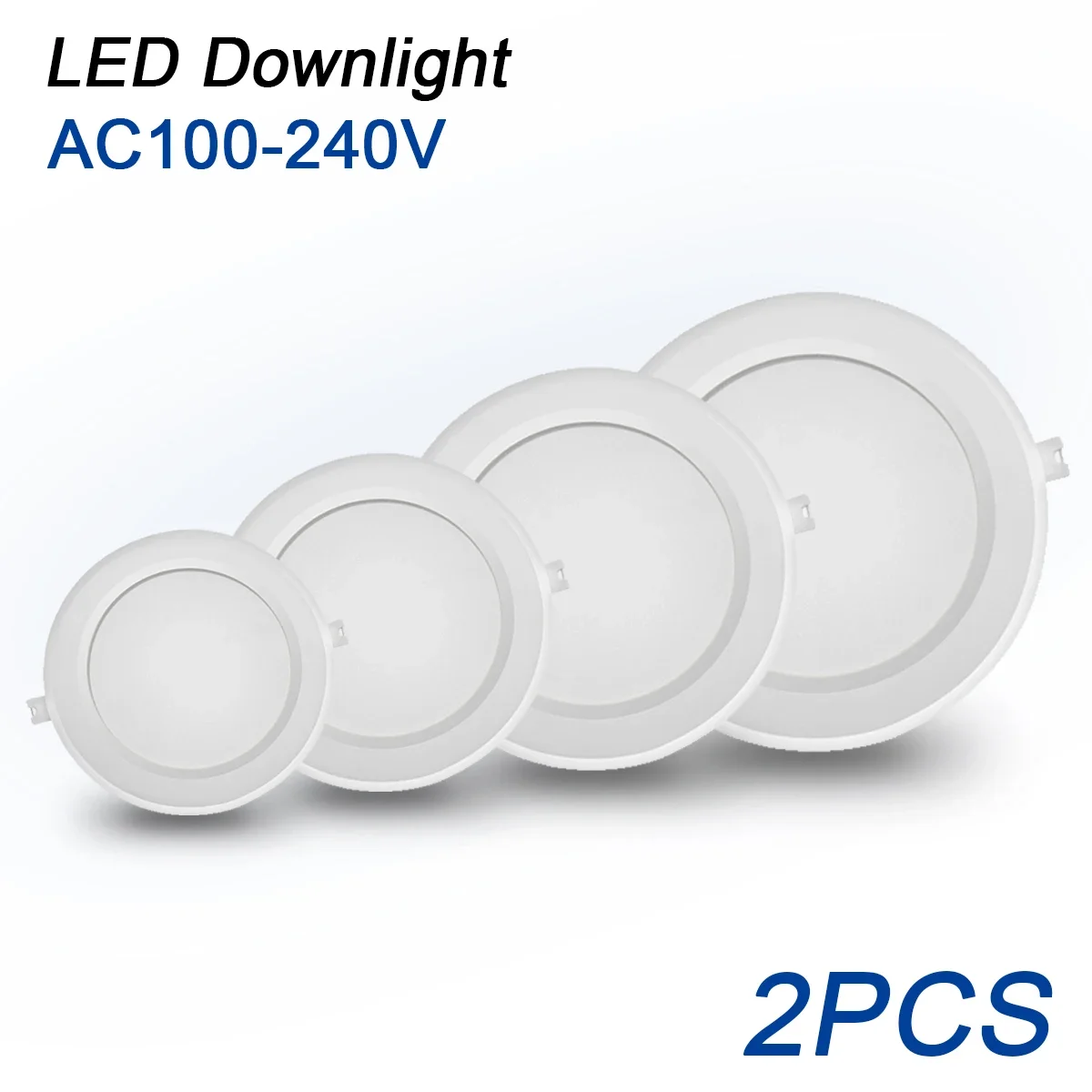 LED Downlight 110V 220V Ceiling Light 6W-24W Recessed Led Down light Round Panel Light Spotlight Indoor Lighting led spotlight led downlight led ceiling light 2pcs