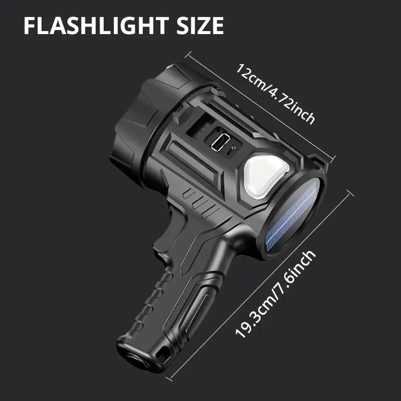 Description Picture 4 of itemBright Rechargeable LED Spotlight Built in Battery Perfect For Outdoor Camping Floodlight USB Flashlight With 3-Color Filter