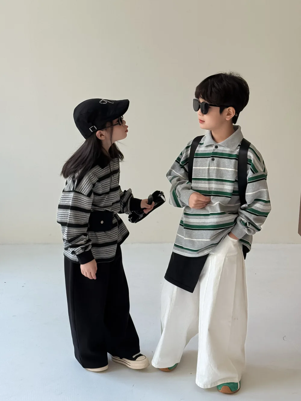 2025 Autumn New Children Long Sleeve T Shirts Cotton Boys Loose Striped Polo Shirts Girls Lapel Casual Bottoming Tops Clothes 5 2025 Autumn New Children Long Sleeve T Shirts Cotton Boys Loose Striped Polo Shirts Girls Lapel Casual Bottoming Tops Clothes - Image 5
