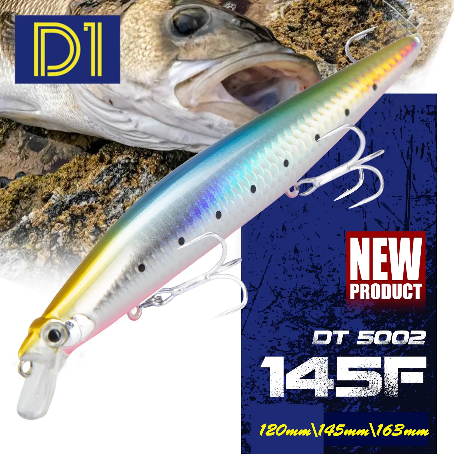 D1 Suspending Fishing Lure Assassin Minnow 120mm/145mm/163mm Silent Wobbler Luminous Saltwater Crankbait Of Snapper SeaBass 1