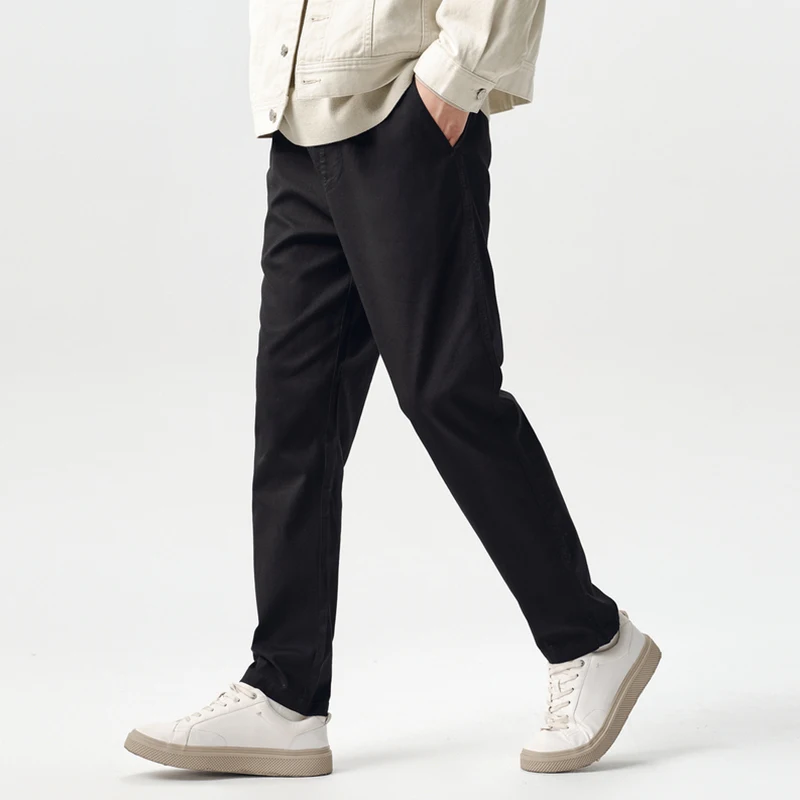 Semir Casual Pants Men Spring Fashion Trend Daily Commuting Jogging Pants Simple Solid Color Classic Texture Small Feet