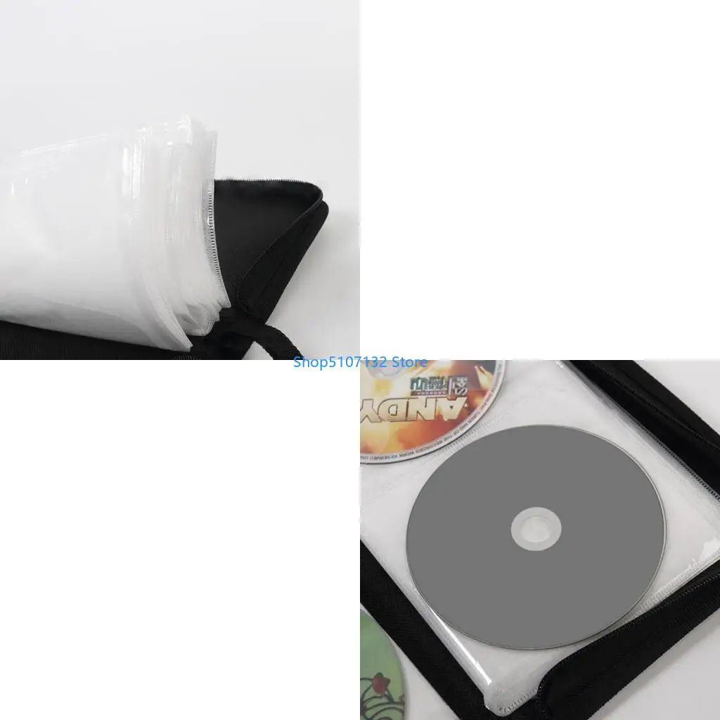 87HD DVD 소책자 홀더 DVD 디스크 패브릭 천 핸드백 DVD 케이스 주최..