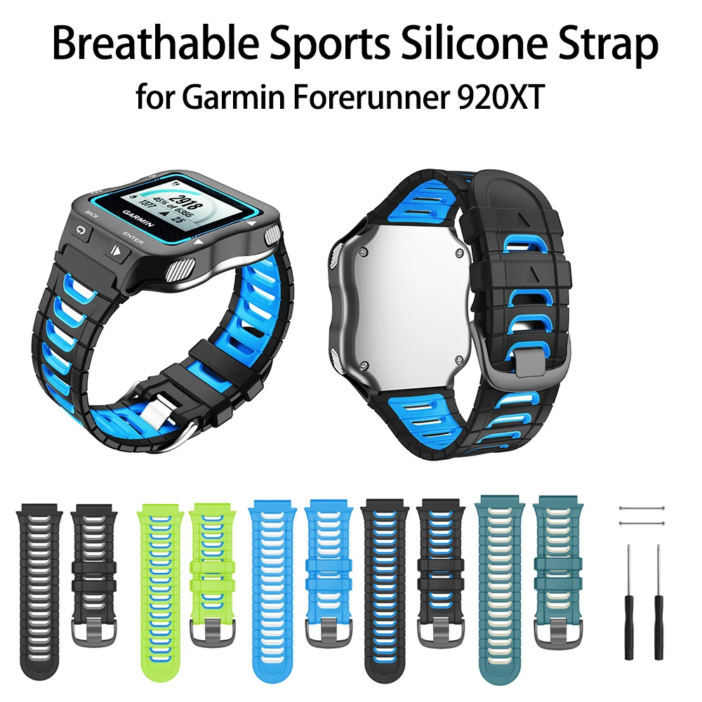 

Watchband For Forerunner 920XT Silicone Strap Breathable Colorful Replacement Wristband Soft Sport Bracelet + Tool