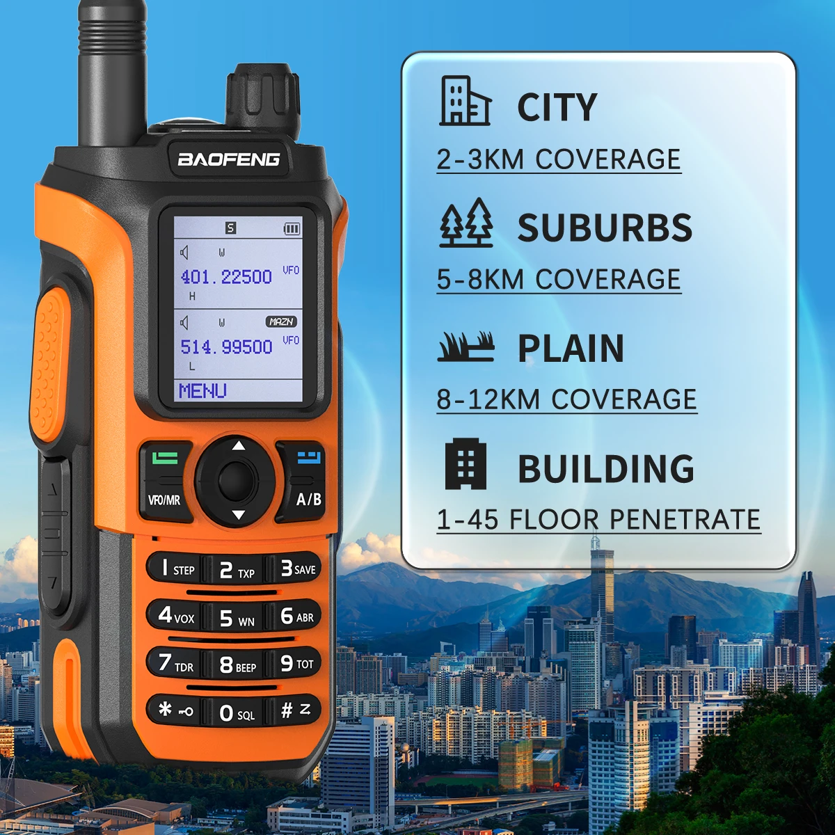 Baofeng UV-5R radio - walkie-talkie with a range of up to 3 km