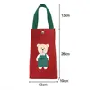 Cute Bear Portable Water Bottle Handbag Insulated Cup Cover Holder Hand Carrying Camping Cup Bag Canvas Printed Umbrella Bag 6