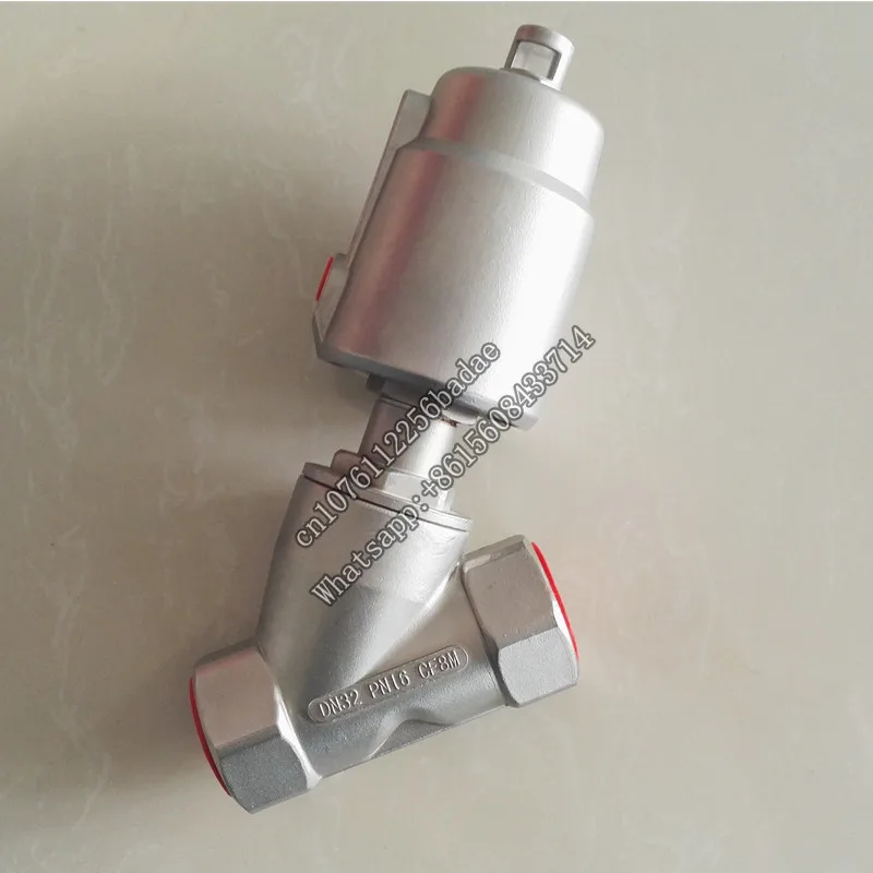 

thread connection water flow rate control valve pneumatic piston angle seat