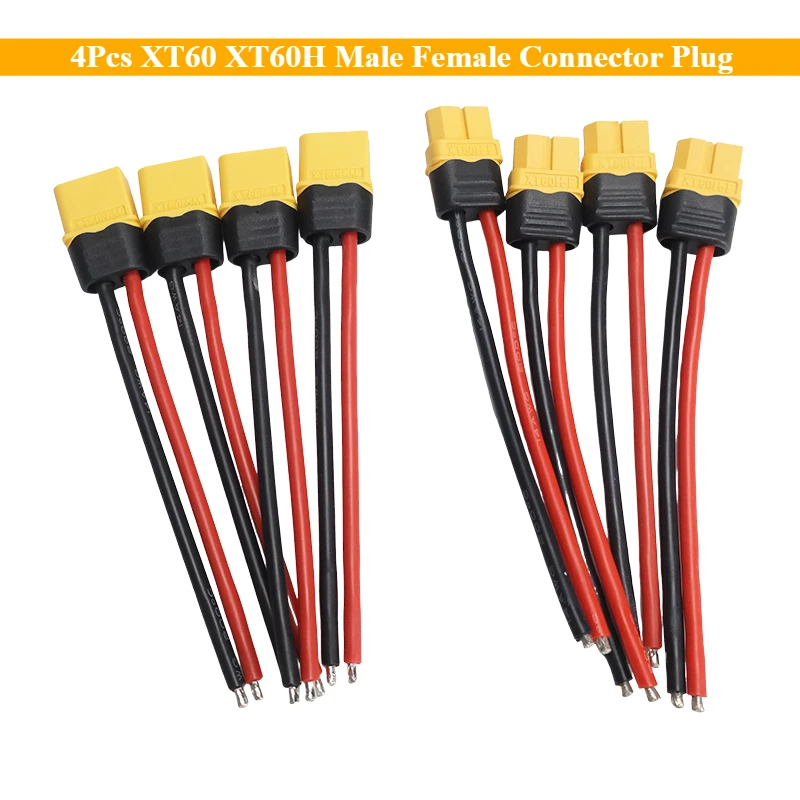 S87519cd6ffc94ca7902a22b79c97926e3.jpg Connecteur mâle femelle XT60 XT60H, 4 pièces, avec rallonge de fil en silicone souple 14 AWG pour batterie Lipo RC, Drone FPV étendre