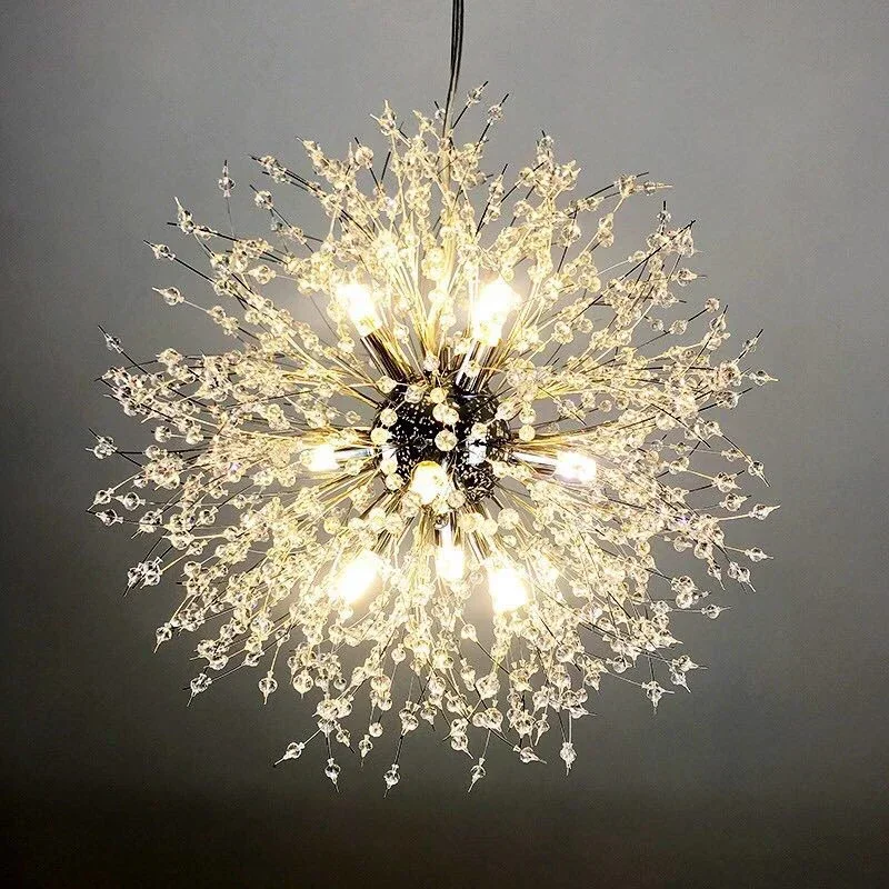 LED Chandelier Modern Crystal Dandelion Chandelier Lighting Pendant Lamp For Living Room Dining Room Home Decoration WF-P40GD Winfordo