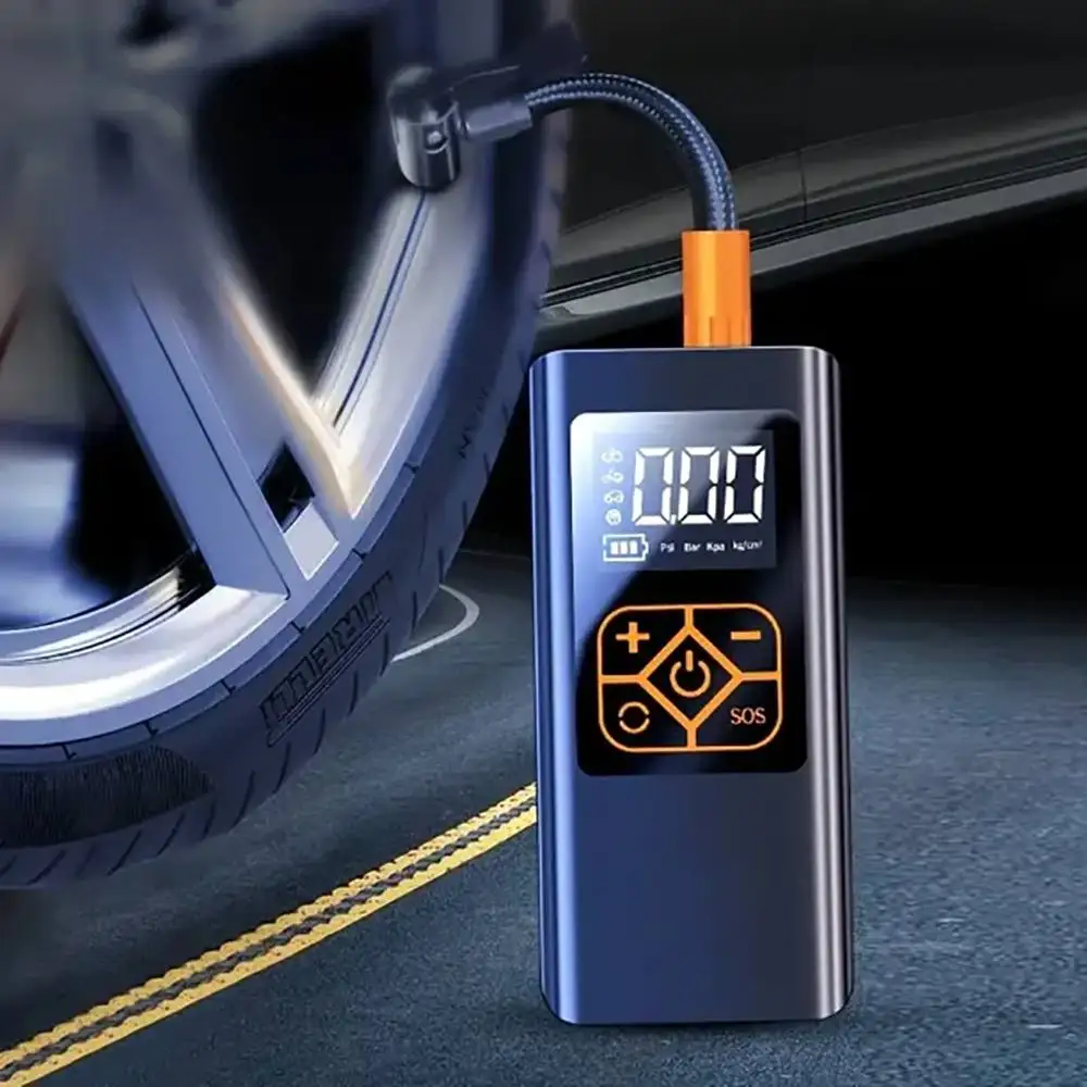 

4000mAh Tire Inflator Pump 150PSI Electric Wireless Portable Car Air Compressor Display for Motorcycle Bike Car Tyre Balls