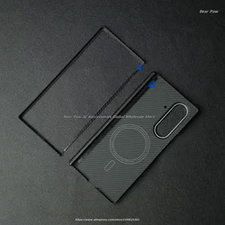 Ultra - Thin Magnetic Aramid Carbon Fiber Case - Lightweight Armor Cover - Galaxy Z Fold7 (600D Set)