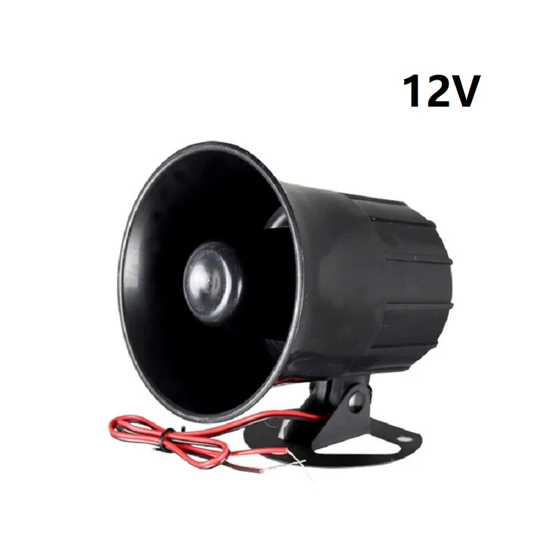 thumbnail image 1 of Sirena de alarma exterior de seguridad de 12 V CC y 24 V con cable y bocina de alarma fuerte de 120 dB, altavoz de alarma exterior para sistema de alarma de 15 W, 1 of 5