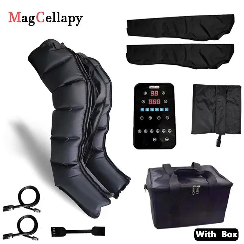 Σύστημα Air Massage Includes Storage Box 6 Chamber Compression Pump Recovery Boots Μασάζ ποδιών Relieve MuscleFatigue_voghion.com