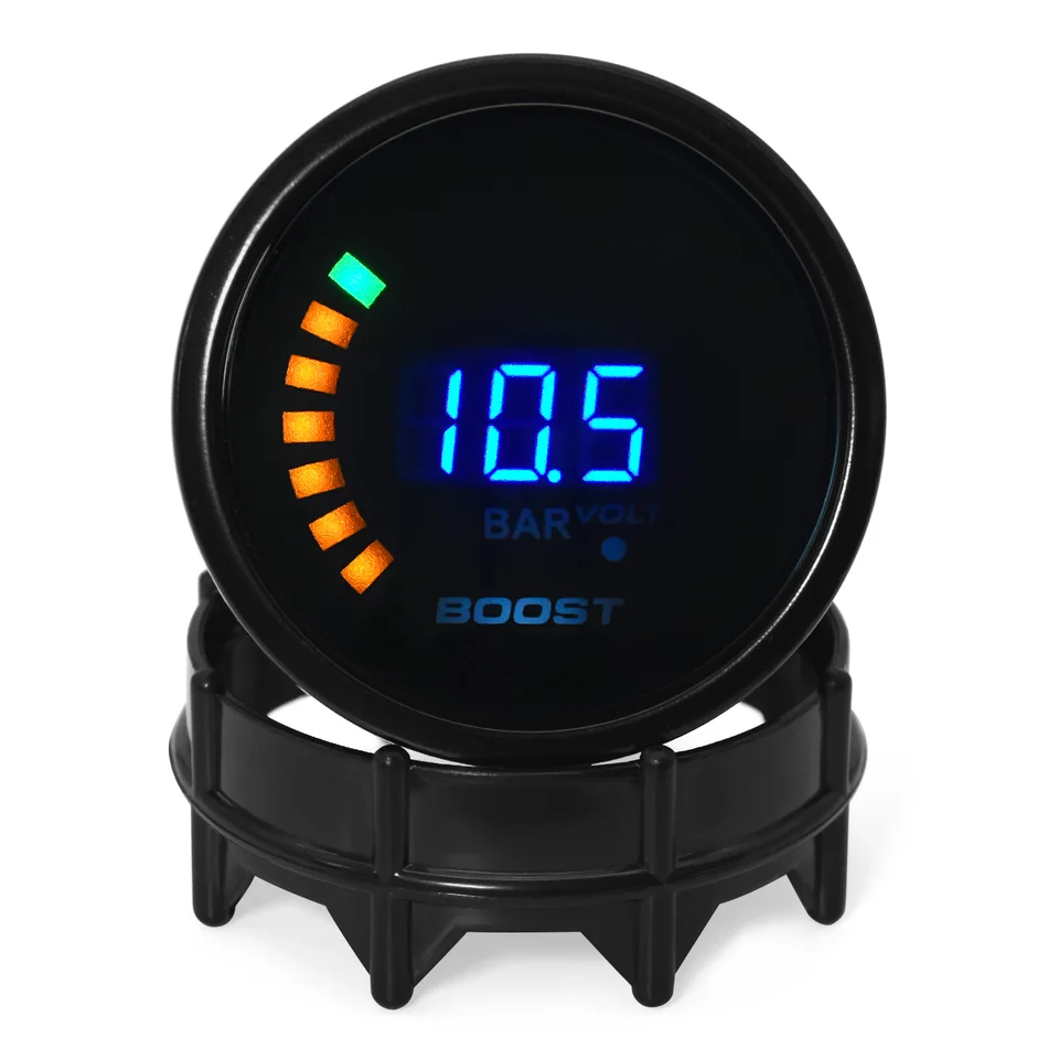 Universal Boost Pointer Gauge Vacuum Pressure Meter 0 30psi 12v Blauwe Led Wijzerplaat 52 Mm Dia Voor Autos Motoren