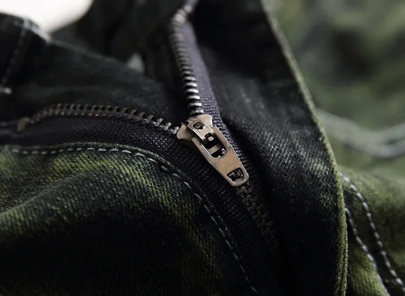 Jeans Denim Men New Green Stretch Plus Size Casual Straight Fashion Brand Classic High Quality Pants 5