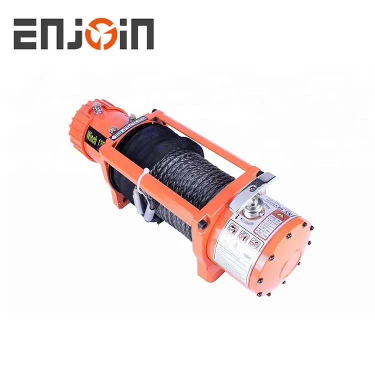 ENJOIN 1 전기 윈치, 케이블 또는 스트랩 포함, 4x4 복구, 오프로드, 13500 lbs, 12V