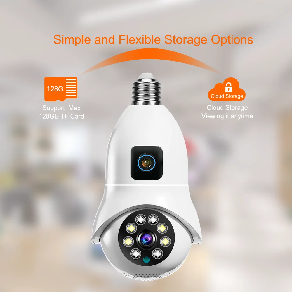 V380 Pro V380 Bulb Camera App 4MP V380 Pro Dual Lens E27 Bulb WIFI