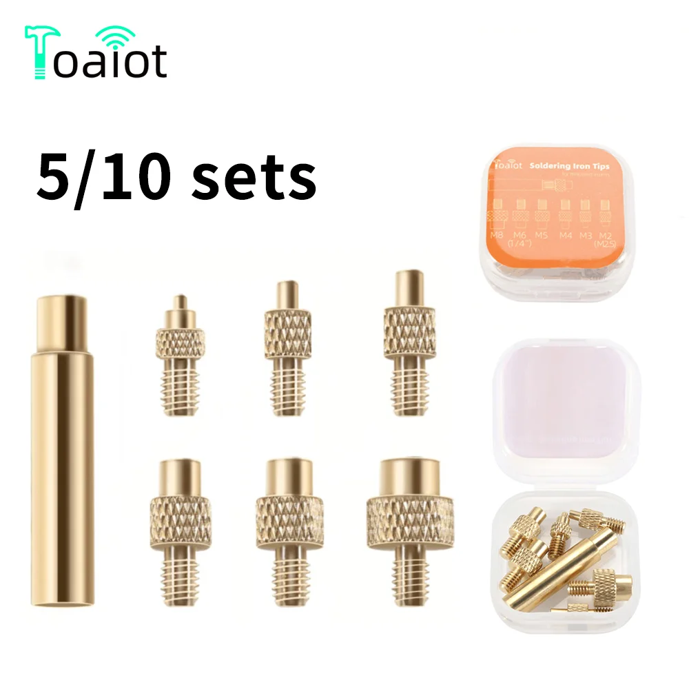 

Heat Melt Insert Nut Iron Tip Brass Hot Melt Insert Nuts Embedded Kit M2 M3 M4 M5 M6 M8 Heat Insertion Tool 3D Printer Accessory