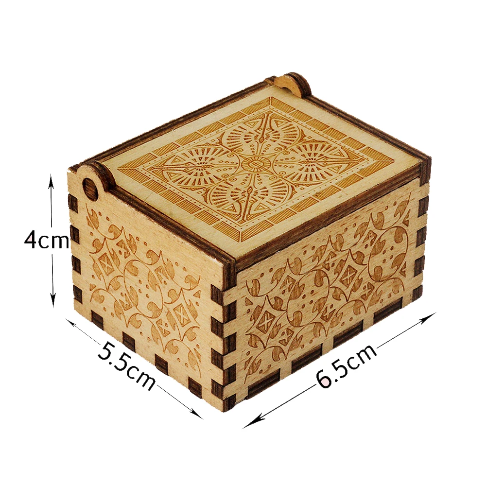 My Heart Will Go Music Box Hand Crank Wooden Vintage Laser Engraved Music Box, Gifts For Birthday/Anniversary/Wedding/Valentine 5