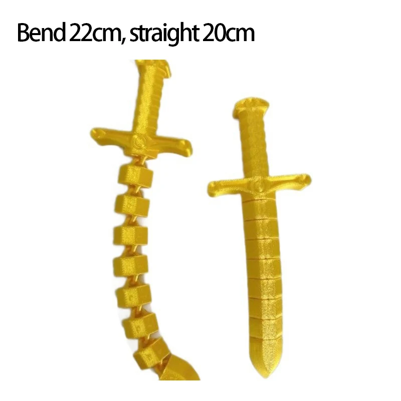 3D Printed Shape-shifting Sword Bendable Deformable Stretchable Sword ...