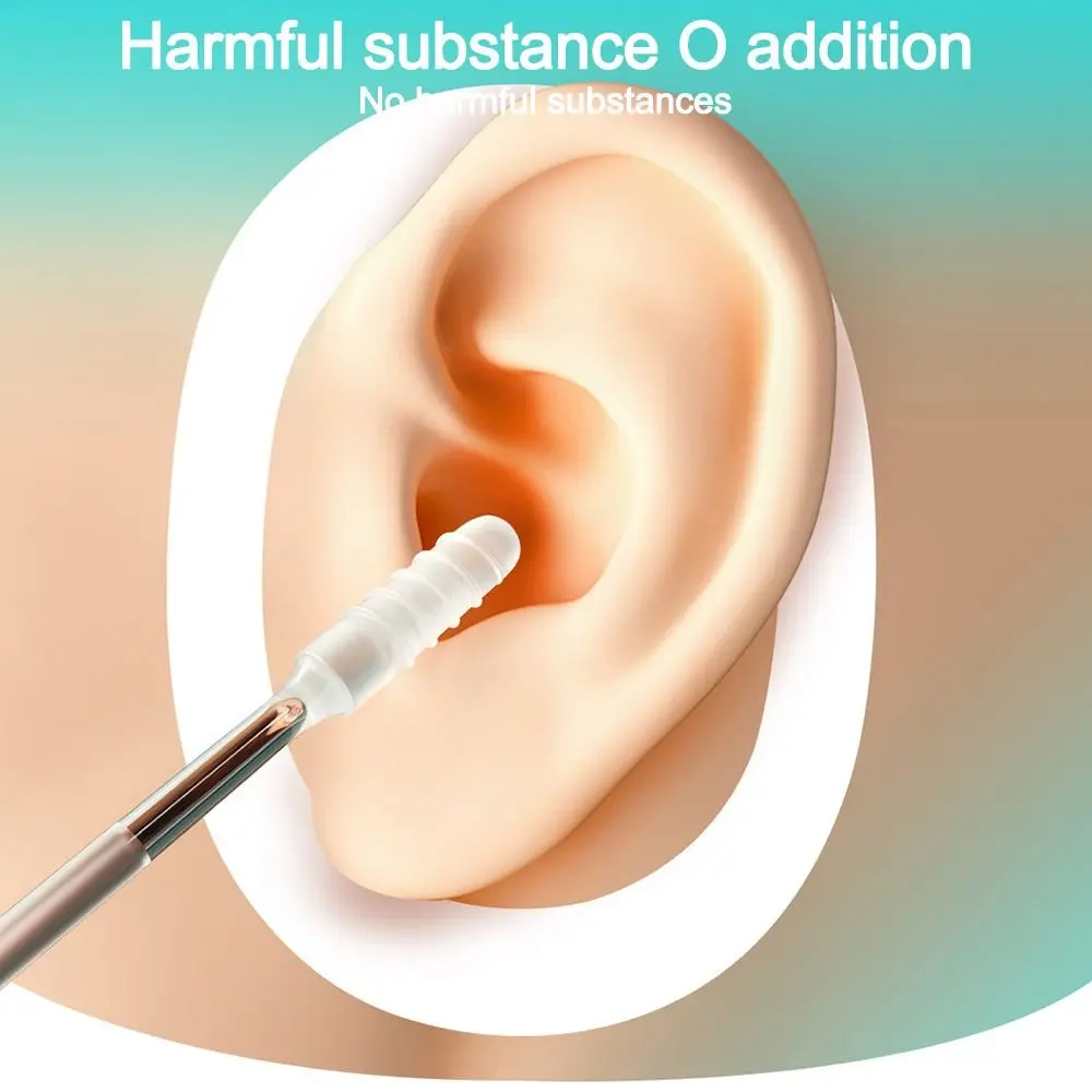 24Pcs/Box Disposable Disposable Ear Swabs Double Head Soft Sticky Earwax Remover Stick Ear Cleaner Sticky Ear Digger