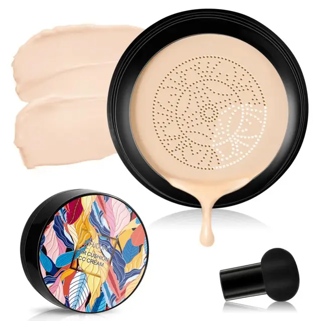  Exte WATER SHINE Air Cushion BB Cream Waterproof Brighten  Concealer Foundation with Mushroom Puff Sponge (Natural Colour) : Beauty &  Personal Care