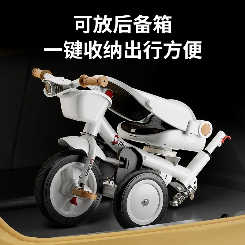 Children's Tricycle Kid Bicycle Sliding Baby Artifact 1-3-6 Years Old Large Baby Trolley Bicycle