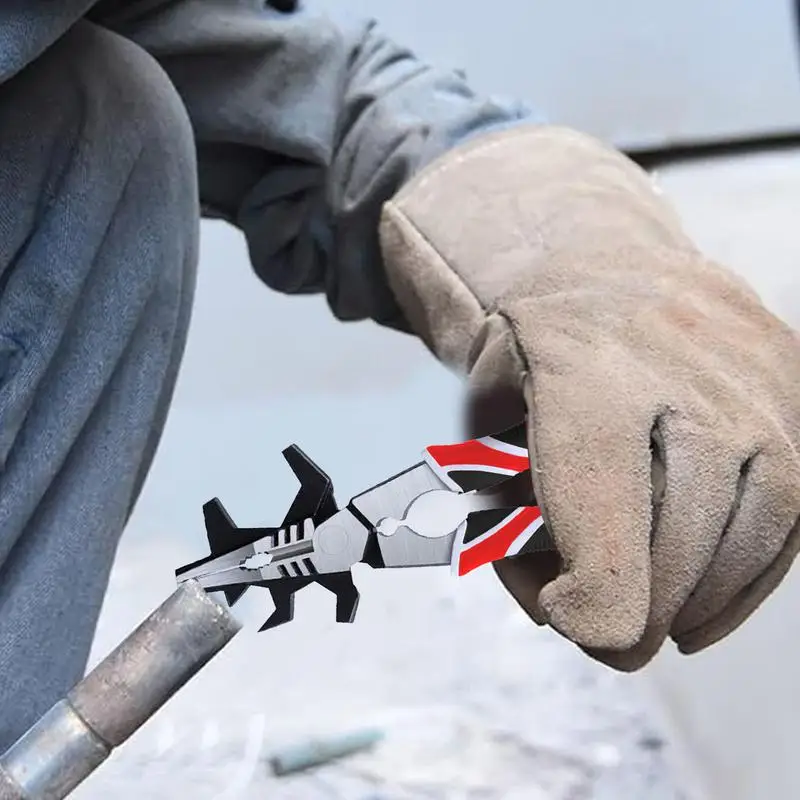 Welding Pliers 8 Inch Wire Cutting Pliers High Carbon Steel Anti-Rust Multi-Functional Non-slip Comfort Handles Wire Cutter