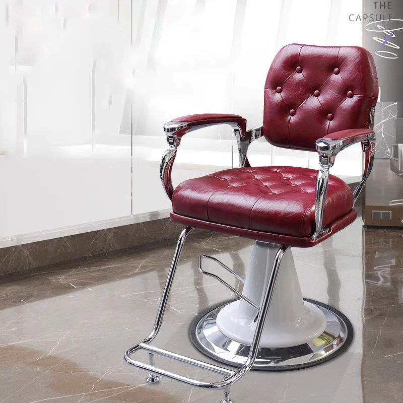 Luxury Stylist Barber Chair Salon Swivel Work Pedicure Stylist Chair Professional Makeup Sedia Girevole Barber Equipment LJ50BC