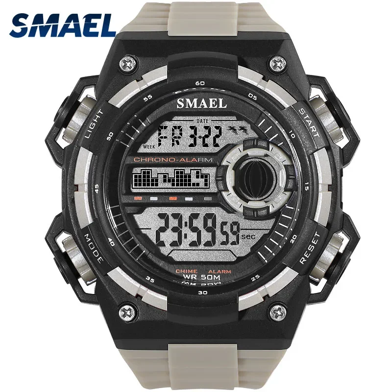 

Digital Wristwatches Luxury Brand SMAEL SShock Resist Military Men Watch Automatic Mechanical 1438B Sport Watches Waterproof LED