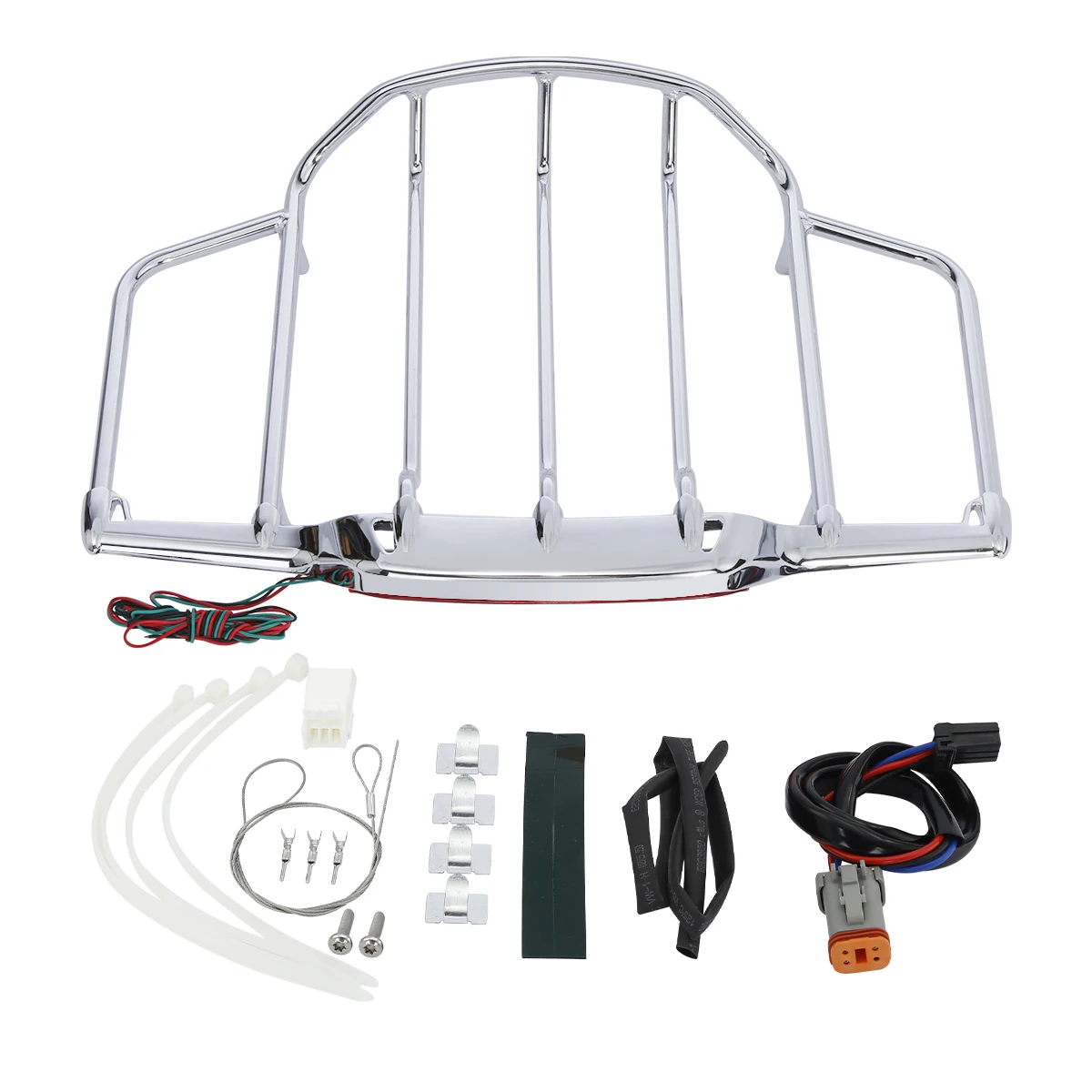 Motorcycle LED Light Pack Trunk Luggage Rack For Harley Touring Tour Pak Road King Electra Street Glide 1993-2013 Air Wing