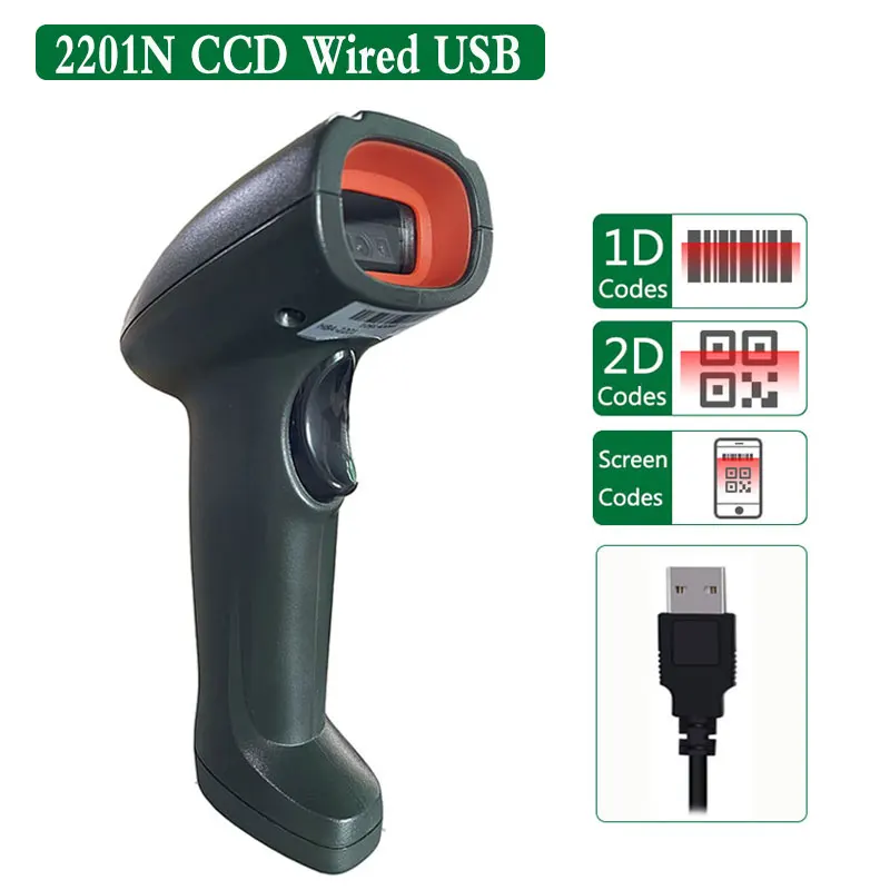 1D 2D Supermarket Handheld Barcode Reader QR PDF417 Bar Code Decoder Automatic Wireless Wired USB Platform Barcode Scanner android scanner Scanners