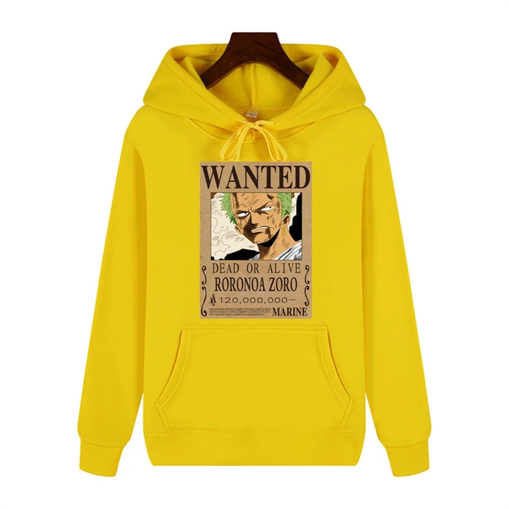 thumbnail image 1 of Sudadera con capucha de una pieza con estampado de Roronoa Zoro Wanted para hombre, ropa cómoda, gruesa, de alta calidad, informal, a la moda, cálida, de calle, Otoño e Invierno, 1 of 5