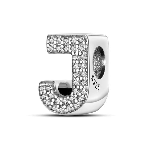 Sale 100% 925 Silver Color 26 letters A-Z series Charm Bead Fit Original Pandora Bracelet Bangle For Women Jewelry Gift 2022